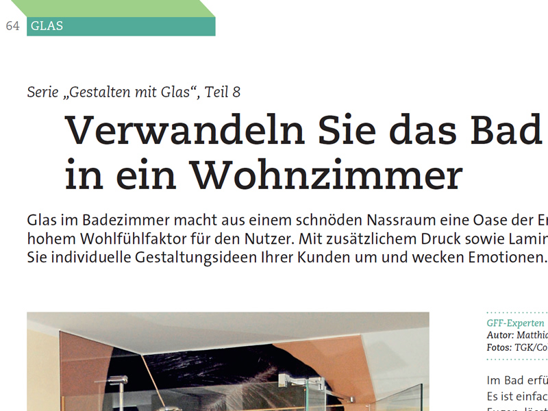 Verwandeln Sie das Bad in ein Wohnzimmer” (GFF, 12/13